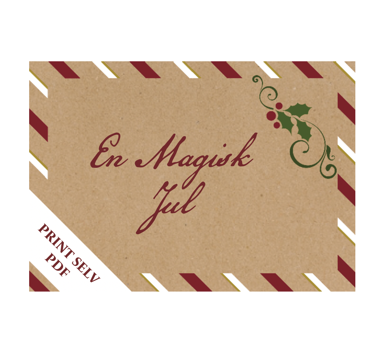 En Magisk Jul - med nissebreve - Print Selv PDF - med barnets navn - Bæklund Design ApS