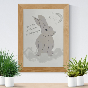 Plakat A4 - Gr Kanin - Elsker dig
