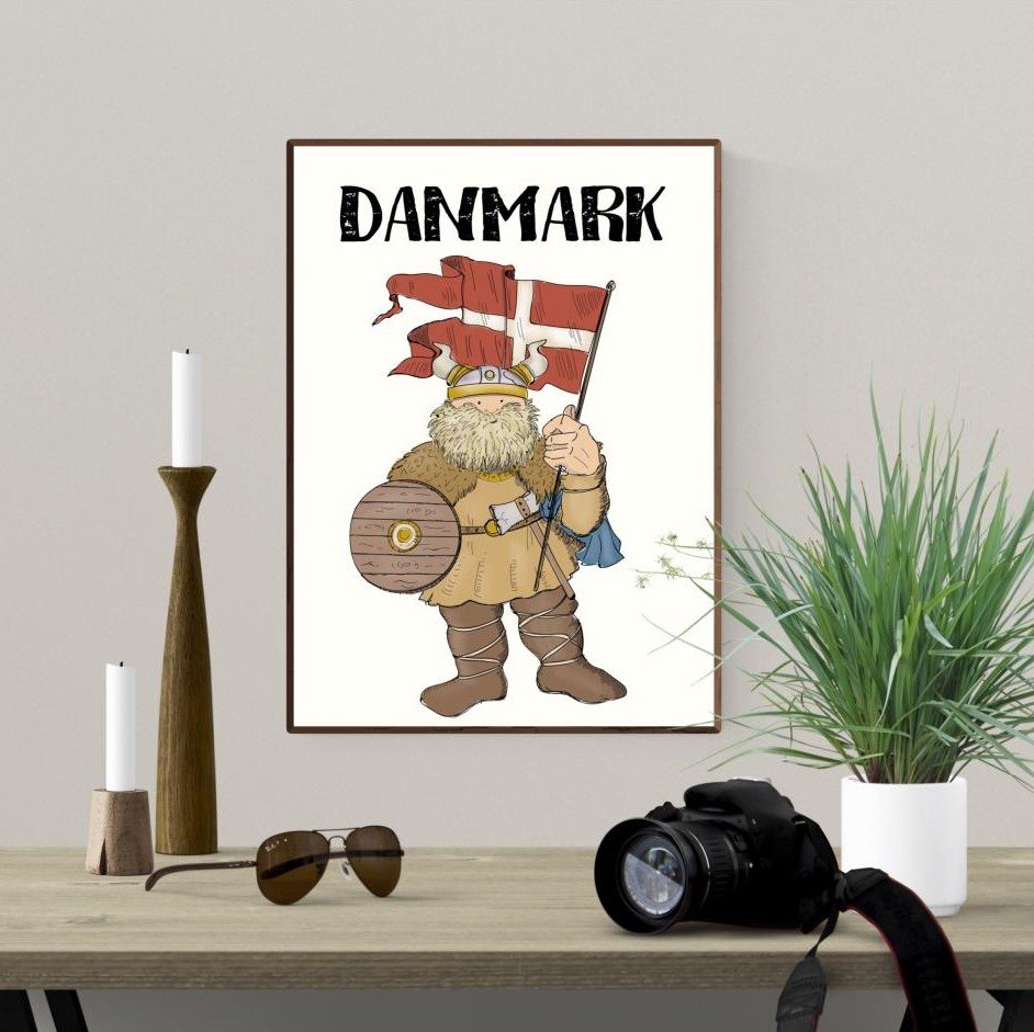 Plakat A4 - Vikingen Danmark