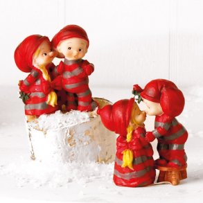 2 stk Pobra babynisser med mistelten - kyssenisser