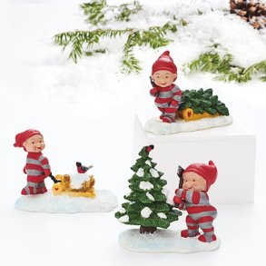 3 stk Pobra babynisser som skovarbejdere