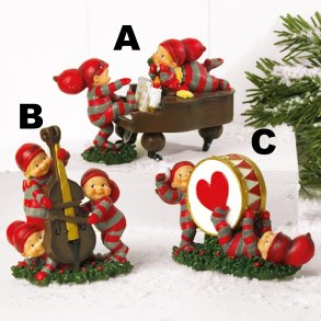 1 stk. Pobra babynisser med musikinstrumenter