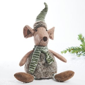 Pobra julemus i stof - 38 cm