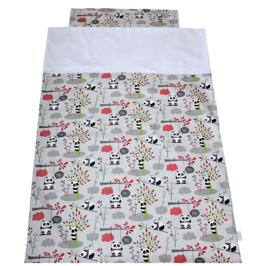 Babysenget�j, 100% OEKO-TEX certificeret bomuld - Pandaer Gr�