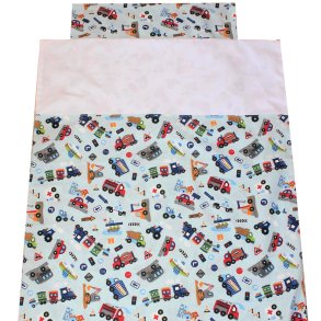 Babysengetj med kretjer, skibe og fly-med/uden navn