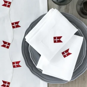 Fdselsdagsservietter med Dannebrog