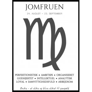 Plakat med stjernetegn - Jomfruen