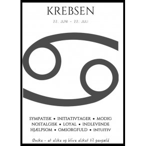 Plakat med stjernetegn - Krebsen