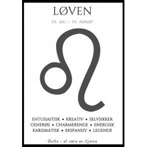 Plakat med stjernetegn - Lven