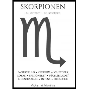 Plakat med stjernetegn - Skorpionen