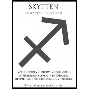 Plakat med stjernetegn - Skytten