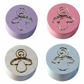 5 Stk. trperler - Sut - Diagonalt - Blandede