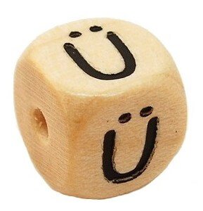 Bogstavperle i tr 10 mm 