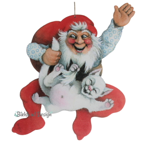 Kravlenisse fra Vilhelm Hansen, Med hvid kat, 40 cm