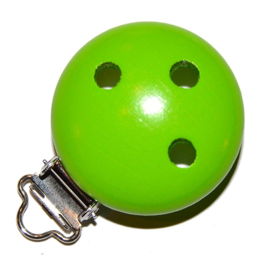 5 stk. Tr�clips ensfarvede �blegr�n