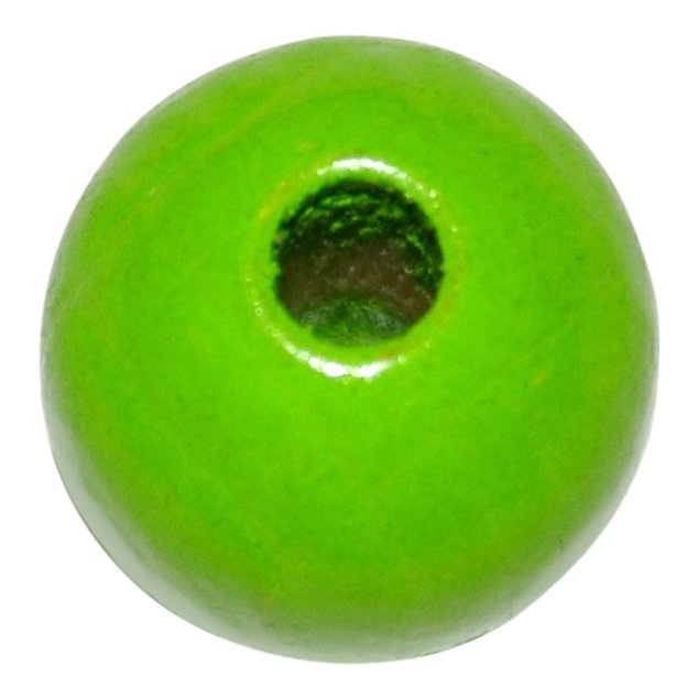 5 stk. - 18 mm runde tr�perler �blegr�n