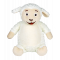 Hvid lam bamse med/uden navn