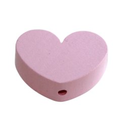 10 stk.  Tr�perler - Hjerter 30 mm - Lodret - Blandet.