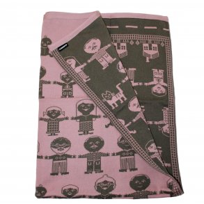 Babytppe strikket fra Linedyr - Rosa