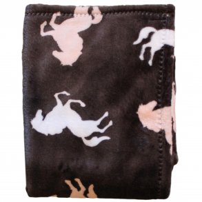 Babytppe i fleece - med/uden navn - Heste