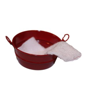 Rundt badekar med hndklde