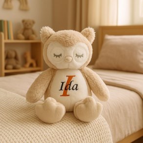 Personlig Ugle bamse, Med navn
