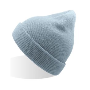 Beanie strikhue til b�rn-One Size-Lysebl�-med/uden navn