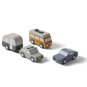 Biler og Campingvogn, Fra Flexa, Med navn