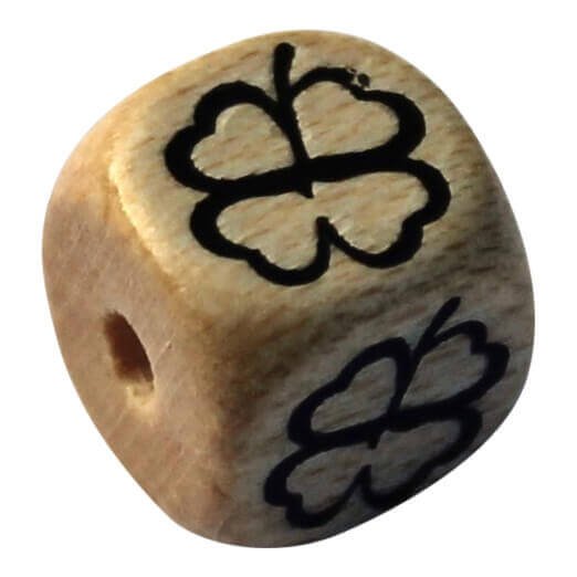 Bogstavperle i tr� 10 mm Firkl�ver