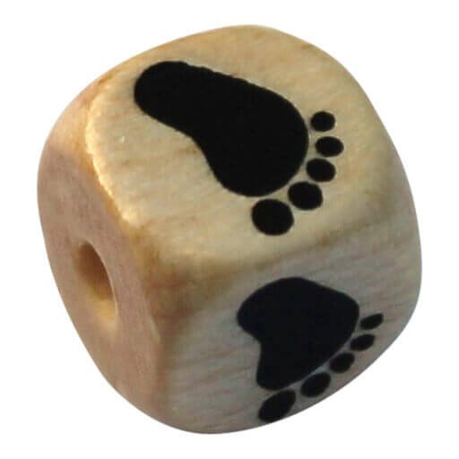 Bogstavperle i tr 10 mm Fod