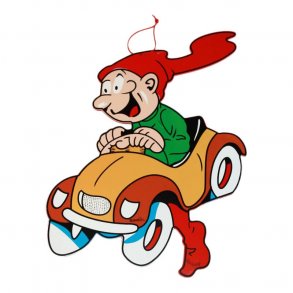 Bramming kravlenisse i tr 40 cm - Gul bil