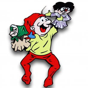 Bramming kravlenisse i tr 40 cm - Nisse med dukketeater