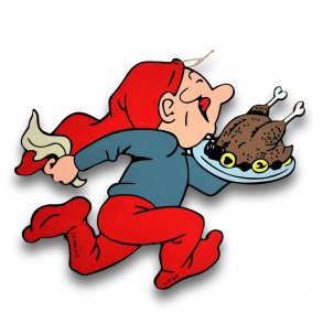 Bramming kravlenisse i tr 40 cm - Nisse med gsesteg