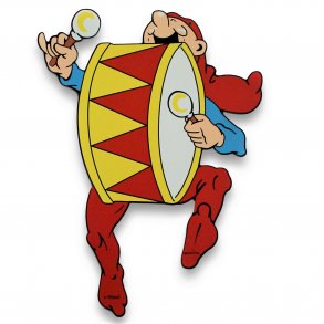 Bramming kravlenisse i tr 40 cm - Nisse med tromme