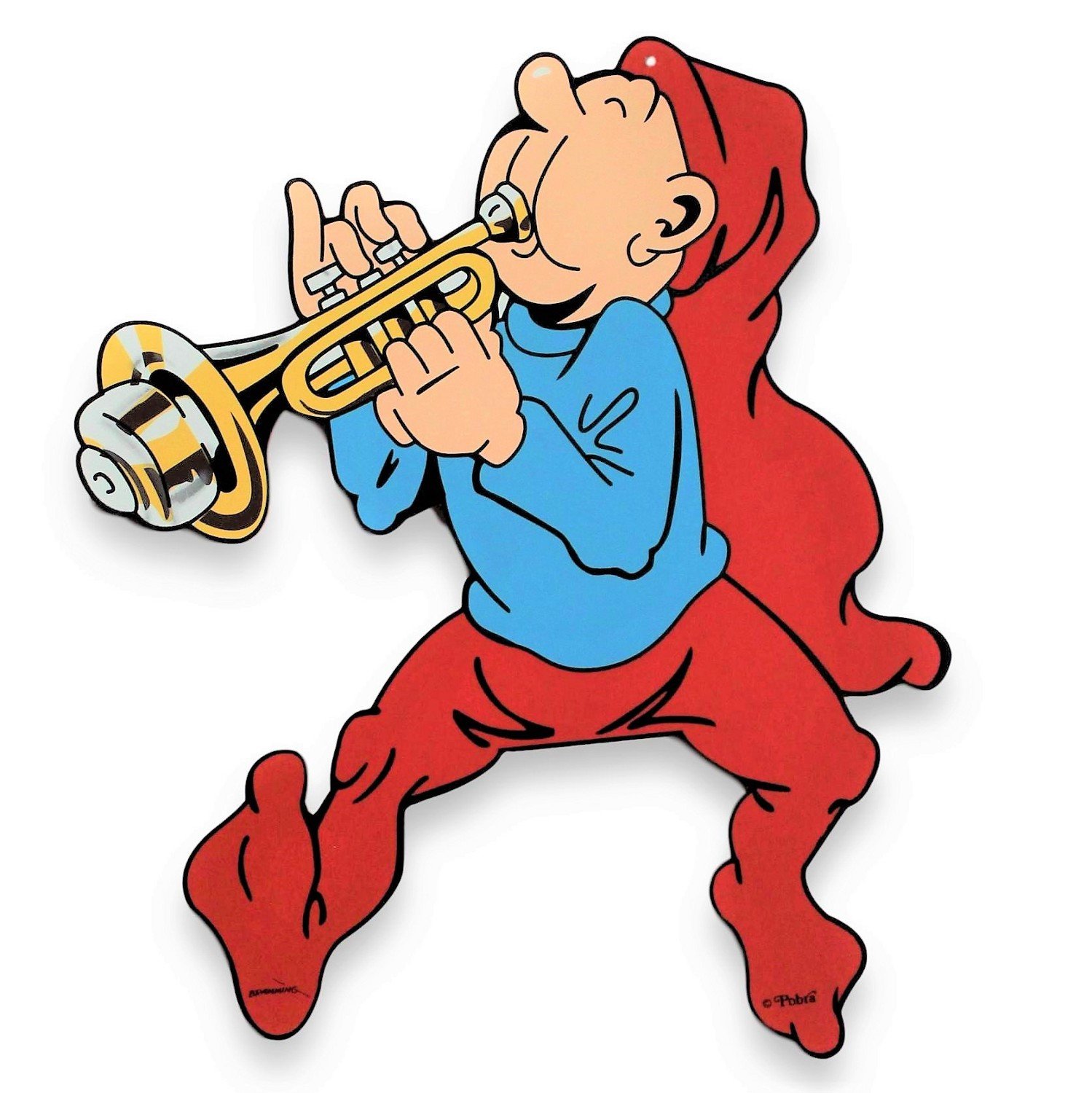 Bramming kravlenisse i tr 40 cm - Nisse med trompet
