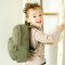 Kidzroom Rygsk i bld ribstof  - Army grn - med/uden navn
