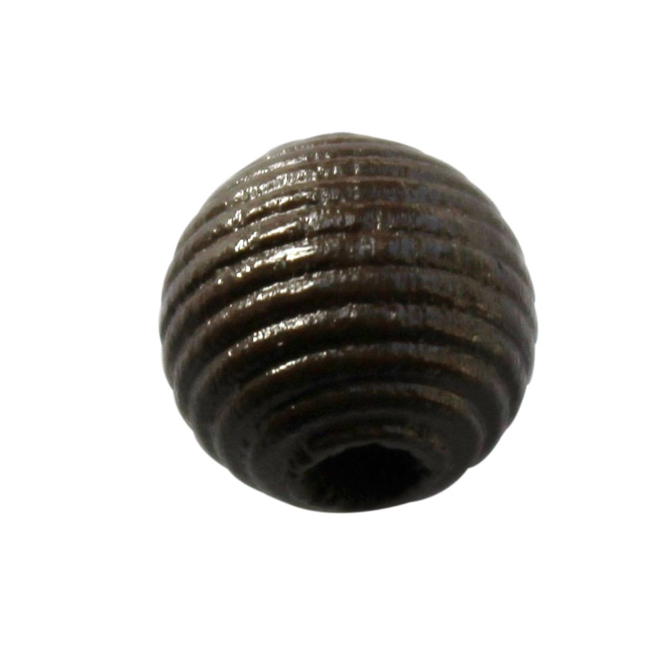 20 stk. - 10 mm rillede tr�perler Chokobrun