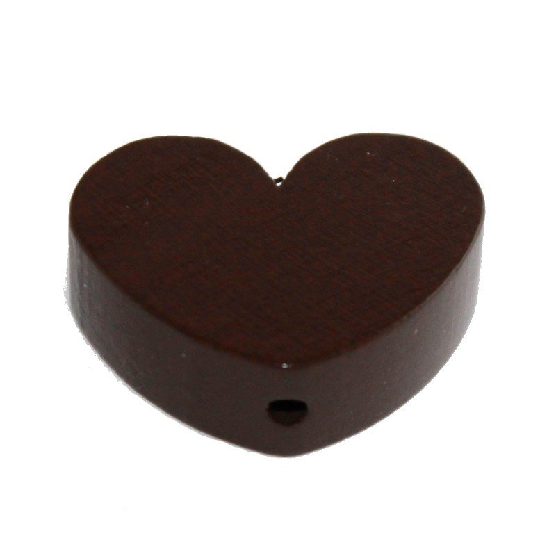 10 stk.  Tr�perler - Hjerter 30 mm - Lodret - Blandet.