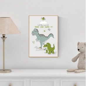 Plakat A3 - Dino Let the world hear you roar!