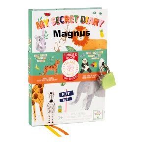 Dagbog med ls og duft fra Floss & Rock, Jungle, Med navn