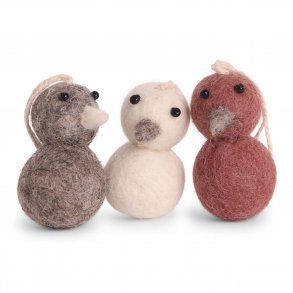 3 stk kyllinger fra En Gry og Sif filtet - Stvet rd