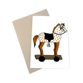 Tillykkekort - Old Toy Horse