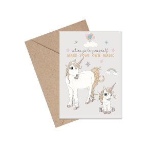 Tillykkekort - Unicorn Always be yourself