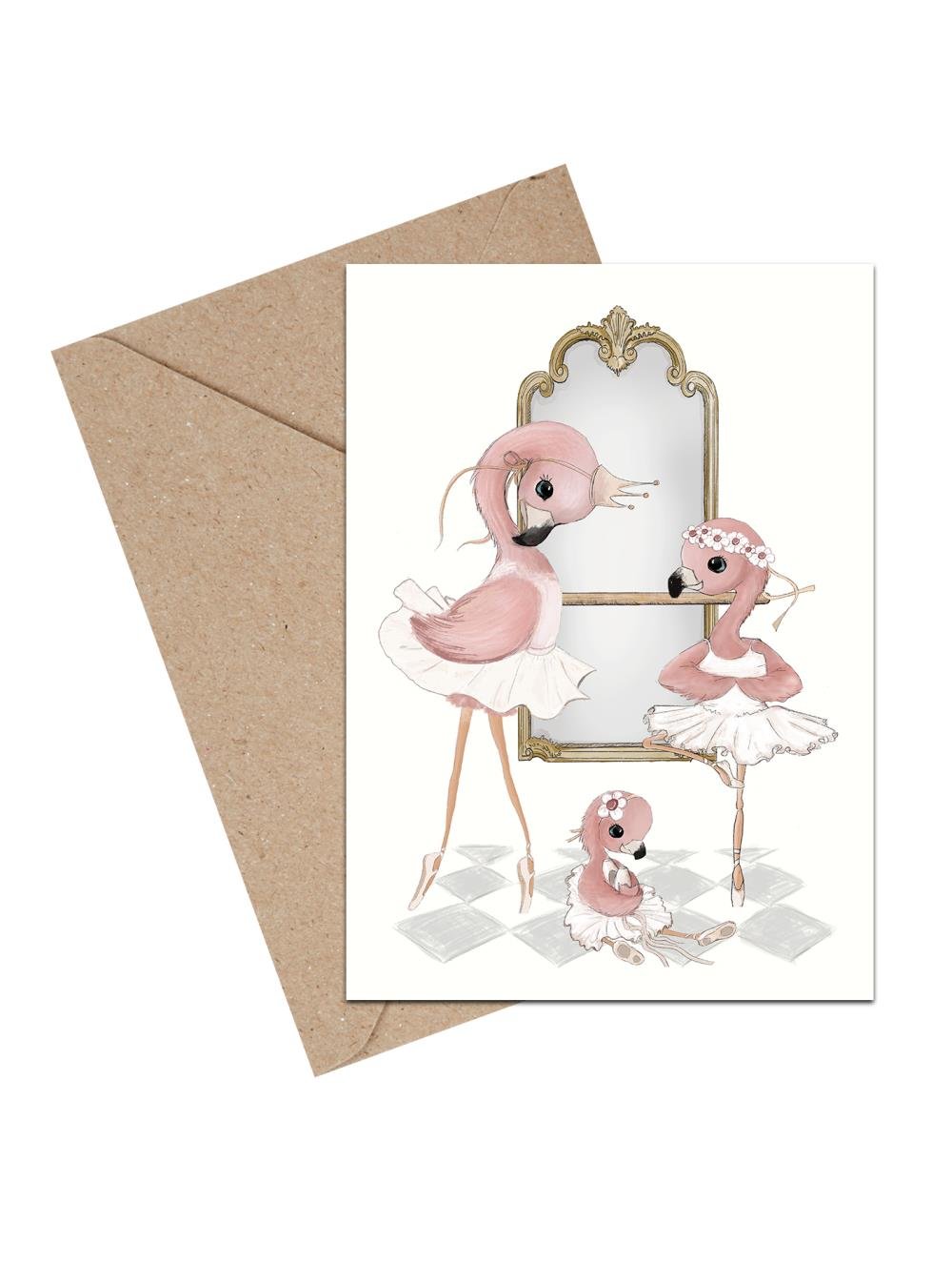 Tillykkekort - Flamingo Ballet school