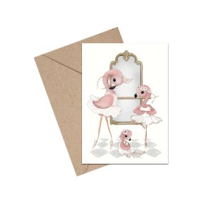 Tillykkekort - Flamingo Ballet school