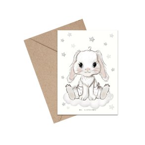 Tillykkekort - Be Loving kanin