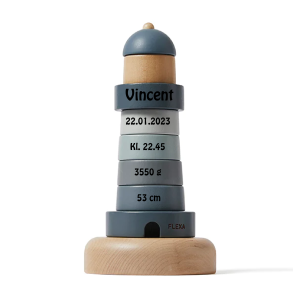 Stabeltrn-Fyrtrn i tr, fra Flexa, Med navn