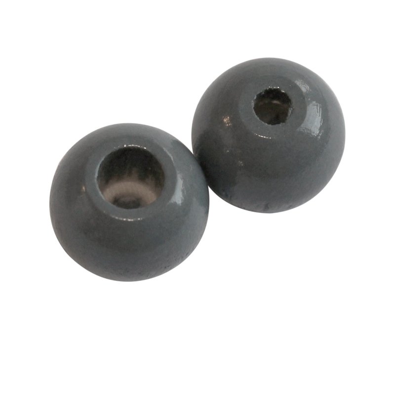 8 stk. - 12 mm sikkerheds tr�perler M�rkegr�