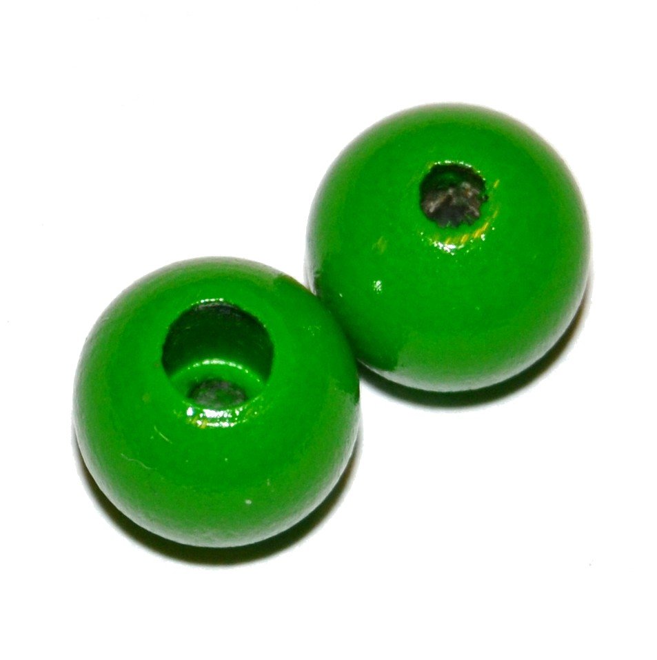 8 stk. - 12 mm sikkerheds tr�perler Gr�sgr�n