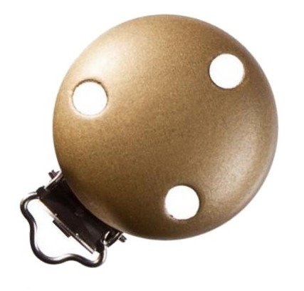 5 stk. Tr�clips ensfarvede Guld